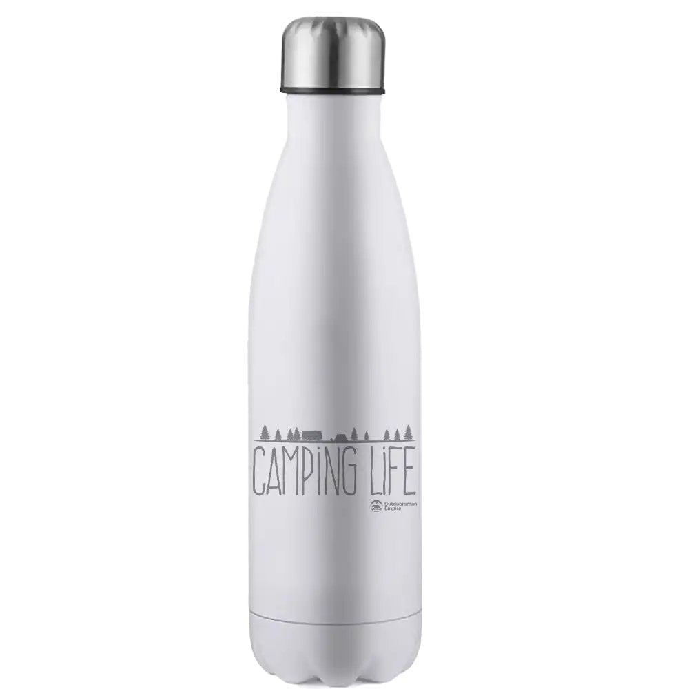 Camping Life Stainless Steel Water Bottle White