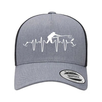 Thumbnail for Fishing Heart Beat Retro Embroidered Snapback Trucker Hat