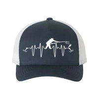 Thumbnail for Fishing Heart Beat Retro Embroidered Snapback Trucker Hat