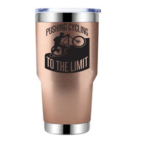 Thumbnail for Pushing Cycling To The Limit 30oz Insulated Vacuum Sealed Tumbler Rosegold