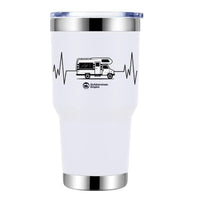 Thumbnail for Camping Cardiogram 30oz Insulated Vacuum Sealed Tumbler