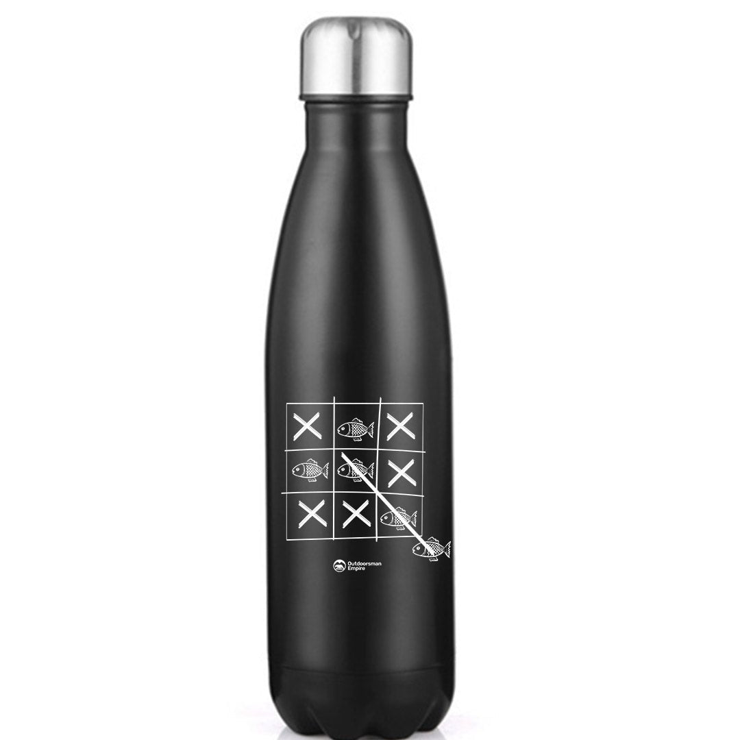 Fish Tick Tack Toe Stainless Steel Water Bottle