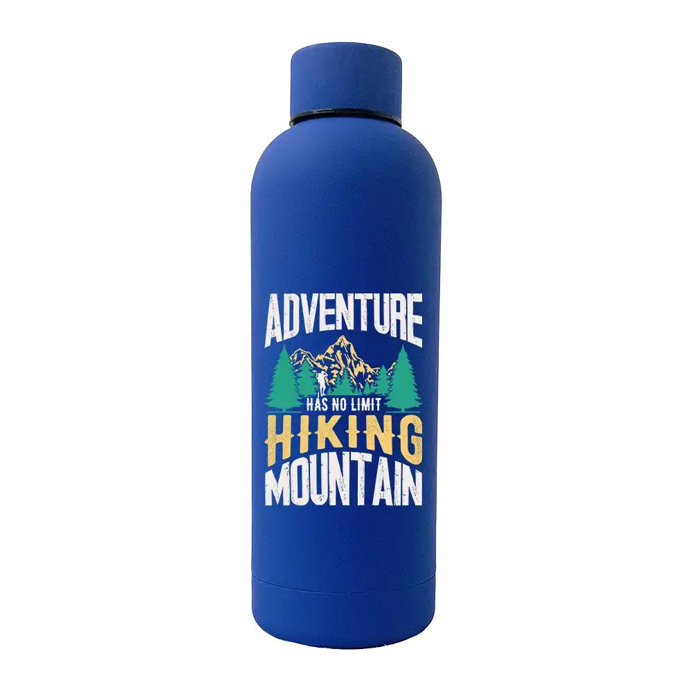 Adventure Has No Limit 17oz Stainless Rubberized Water Bottle