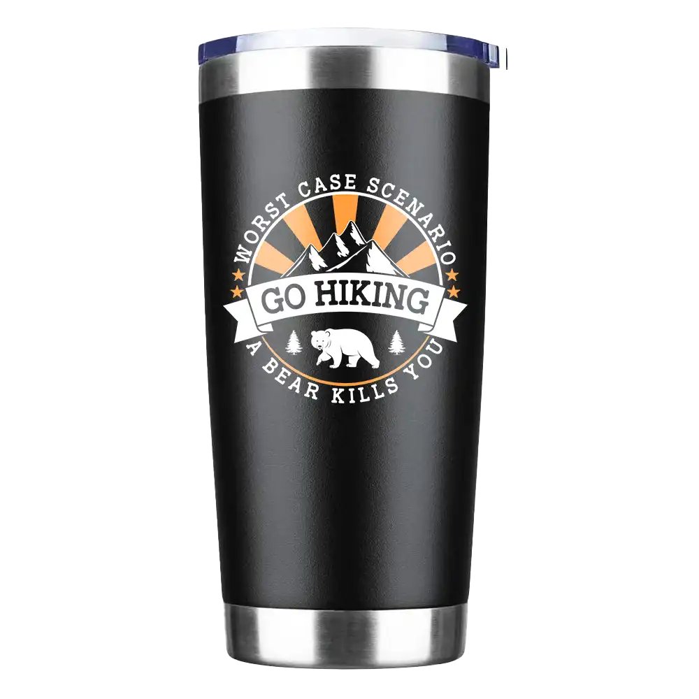 Hiking Worst Case Scenario 20oz Insulated Vacuum Sealed Tumbler