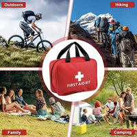 Thumbnail for 173pcs Large First Aid Kit: Portable Bag For Outdoor Hunting, Hiking, Camping And More - Including Emergency Supplies!