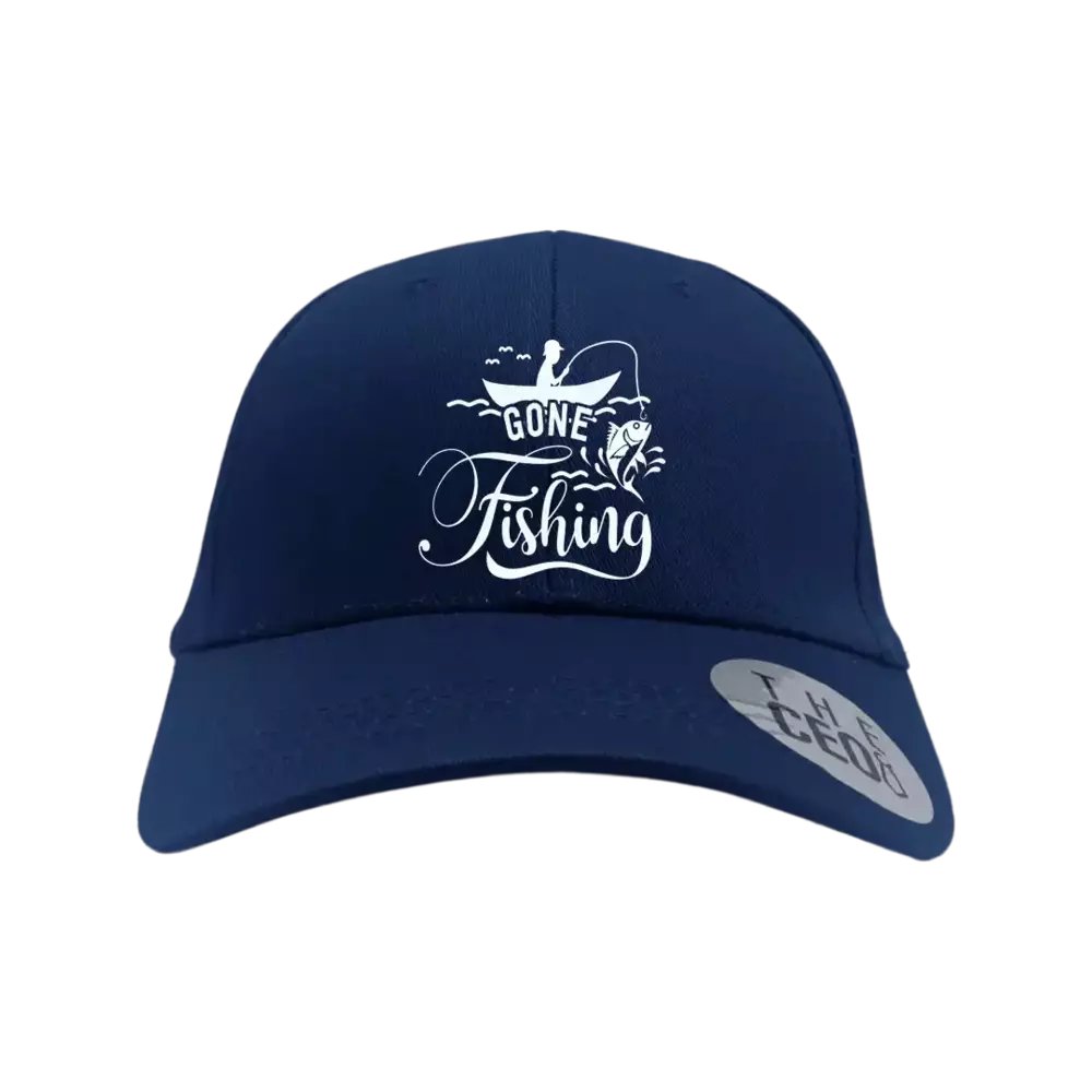 Gone Fishing Embroidered Baseball Hat