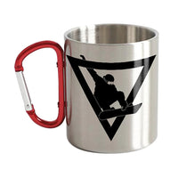 Thumbnail for Snowboarder Geometry Stainless Steel Double Wall Carabiner Mug 12oz