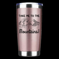 Thumbnail for Hiking Take Me To The Mountains 20oz Tumbler Rosegold