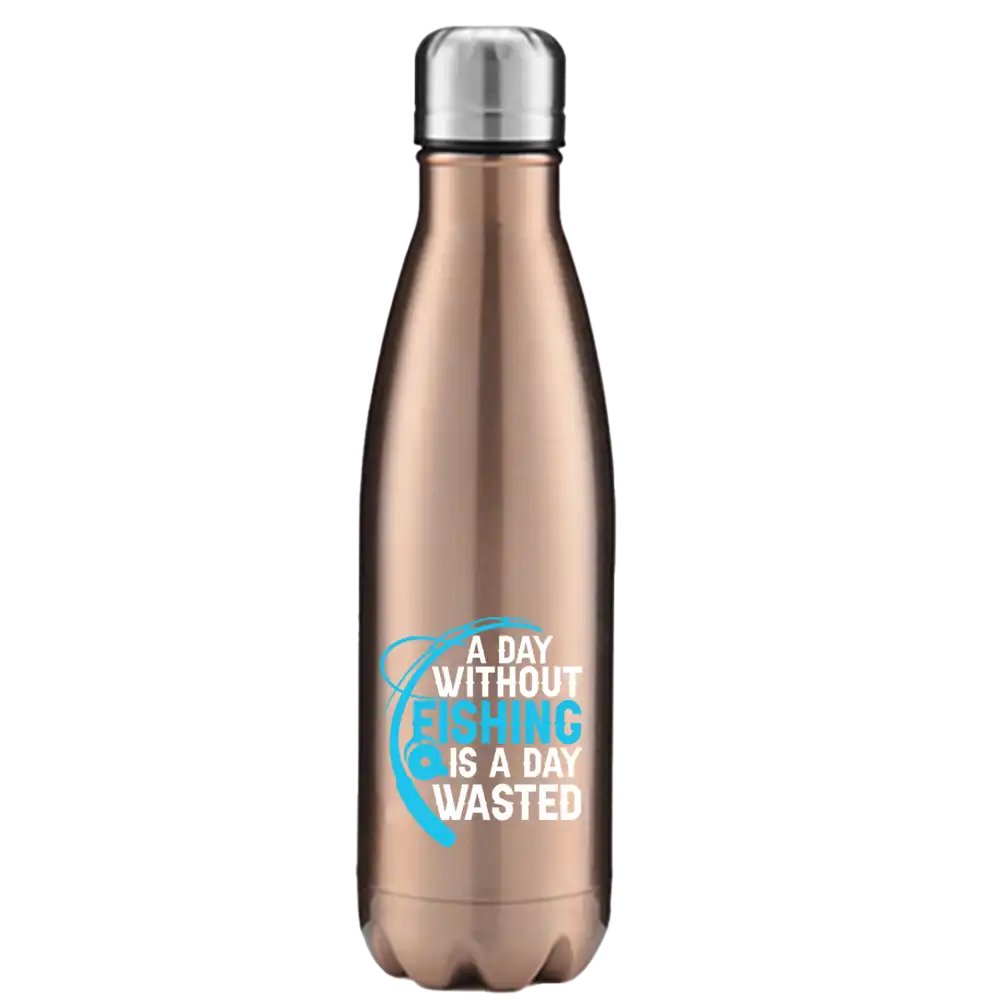 A Day Without Fishing Stainless Steel Water Bottle