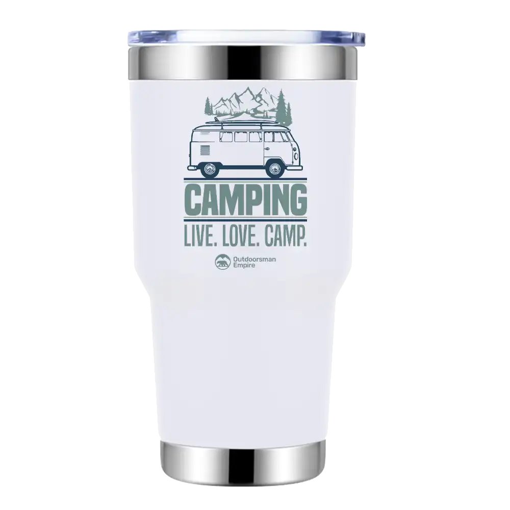 Camping Live Love Camp 30oz Tumbler White