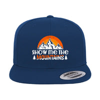 Thumbnail for Hiking Show Me To The Mountains Printed Flat Bill Cap