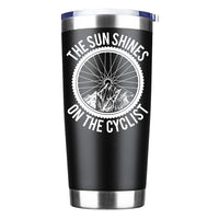 Thumbnail for The Sun Shine On The Cyclist 20oz Insulated Vacuum Sealed Tumbler Black