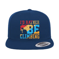 Thumbnail for Climbing I'd Rather Be Climbing Printed Flat Bill Cap