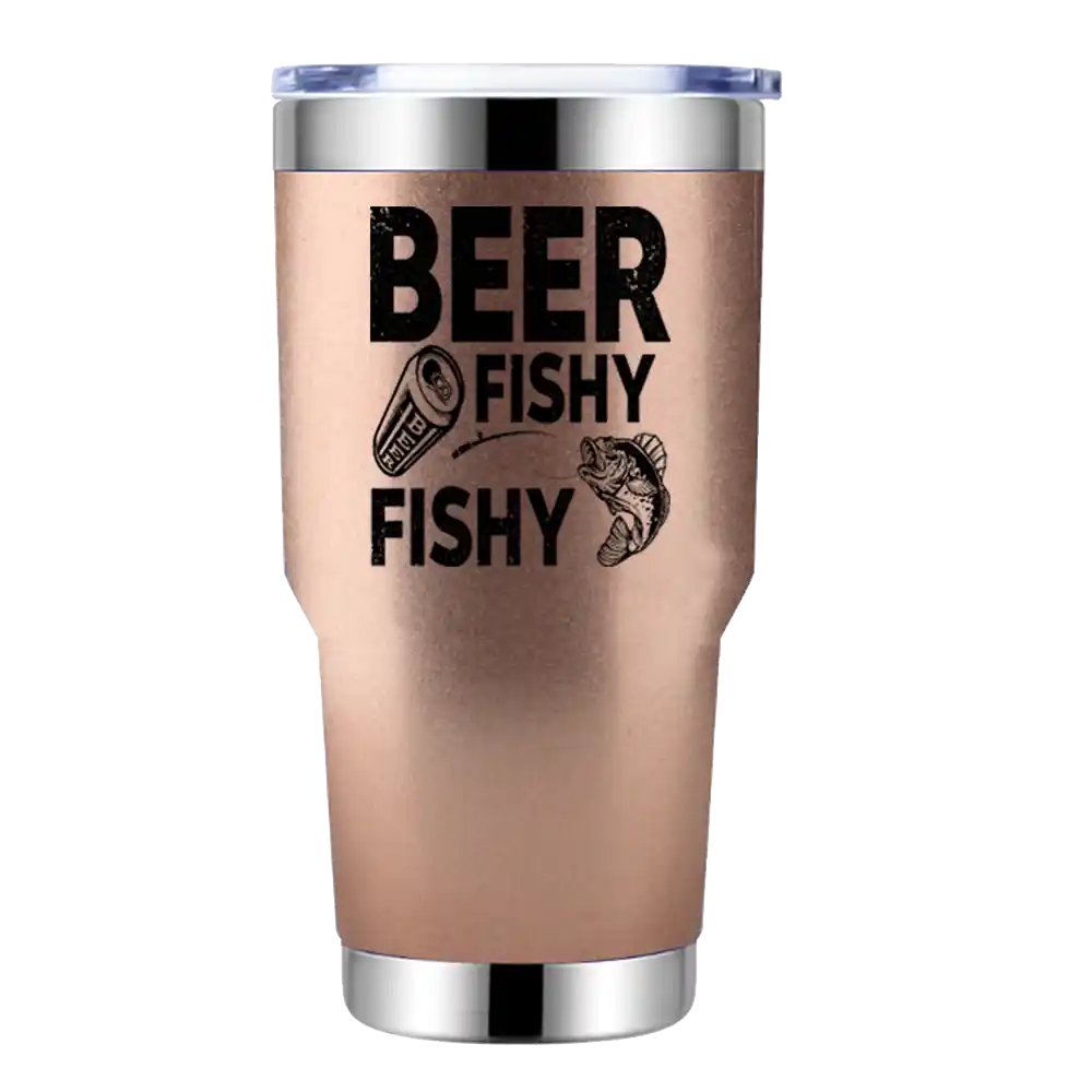 Beer Fishy Fishy 30oz Tumbler Rosegold