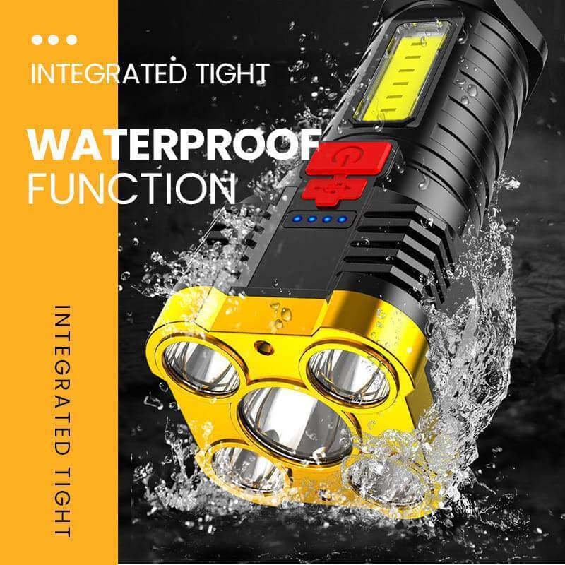 FlashLamp™ | Ultra Bright Waterproof Outdoor LED Flashlight with Side Lamp