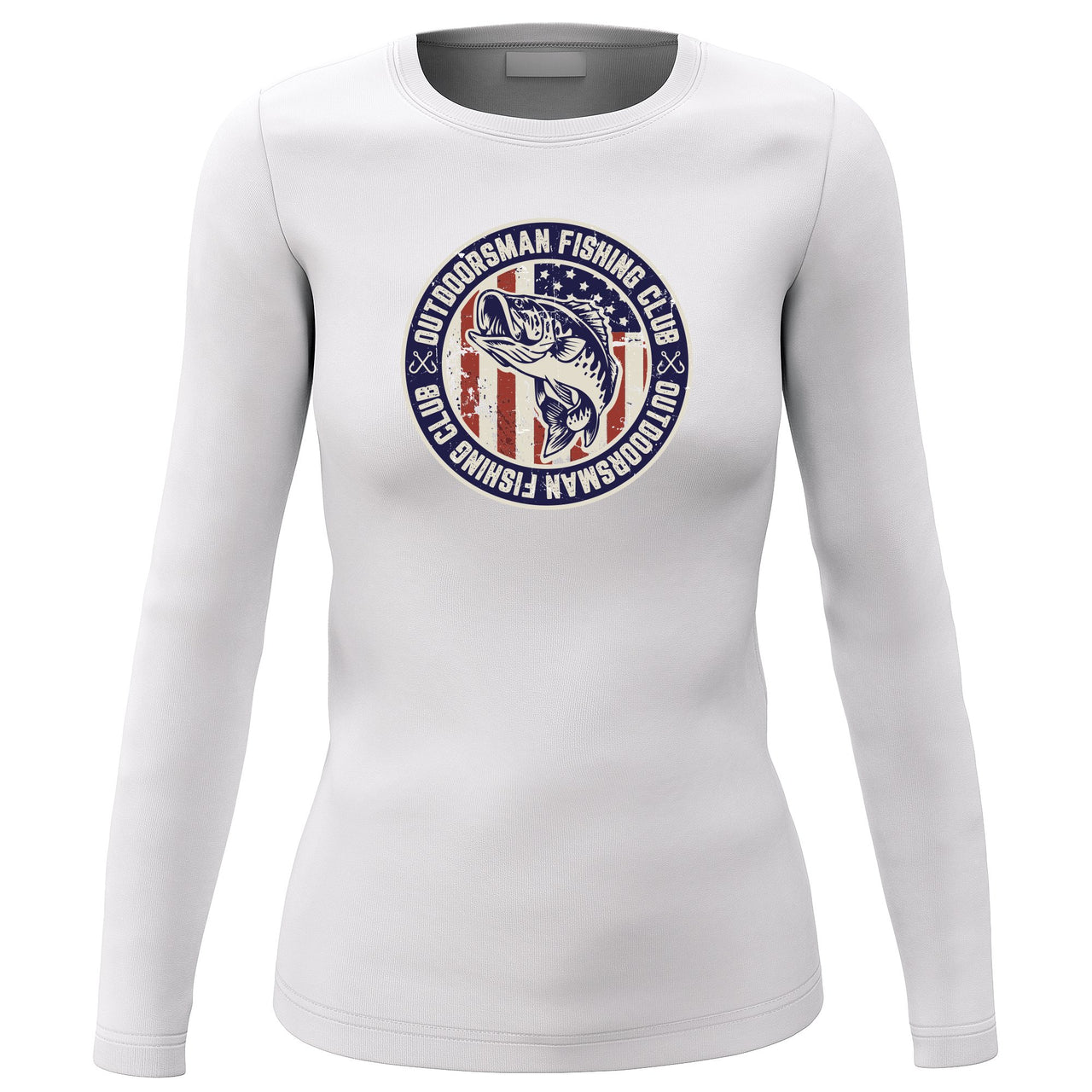 Outdoorsman Fishing Club Patriotic' Long Sleeve for Women