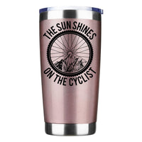 Thumbnail for The Sun Shine On The Cyclist 20oz Insulated Vacuum Sealed Tumbler Rosegold