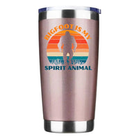 Thumbnail for Bigfoot Is My Spirit Animal Insulated Vacuum Sealed Tumbler Rosegold