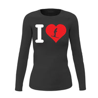 Thumbnail for I Love Skiing Women Long Sleeve Shirt