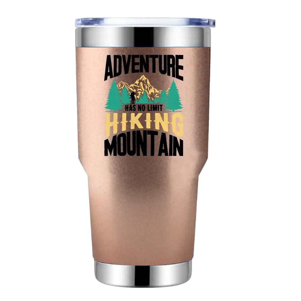 Adventure Has No Limit Hiking Mountain 30oz Tumbler Rosegold