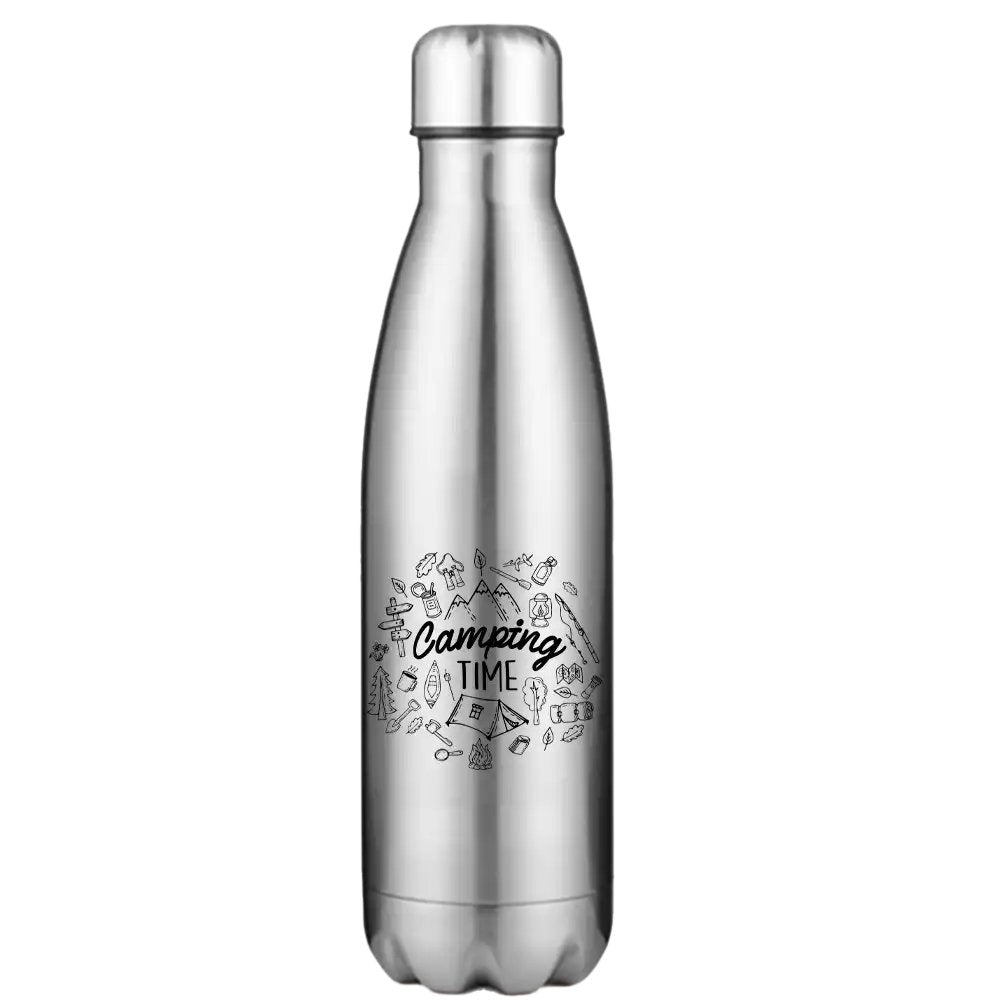 Camping Elements Stainless Steel Water Bottle Silver