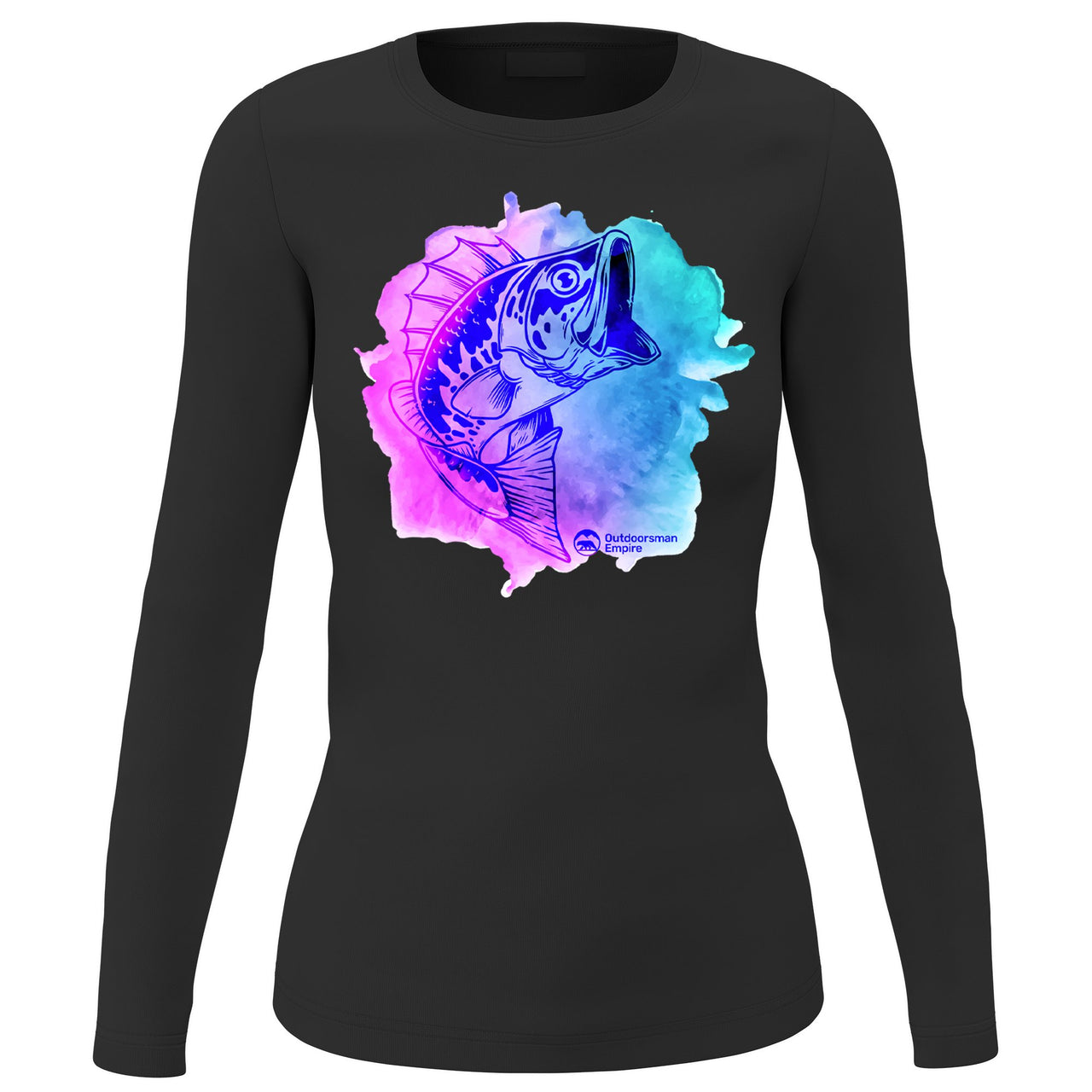 Watercolor Fishing' Long Sleeve for Women