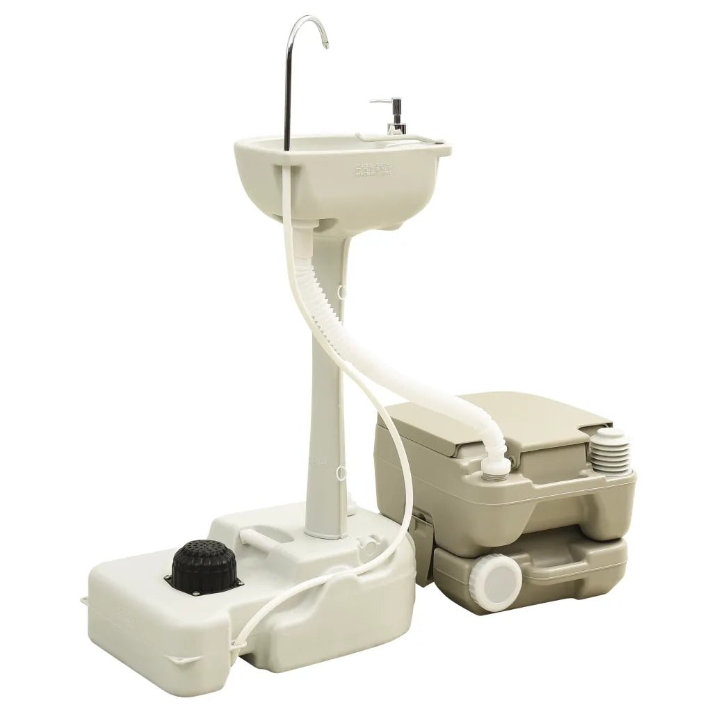 Portable Camping Toilet and Handwasher Stand