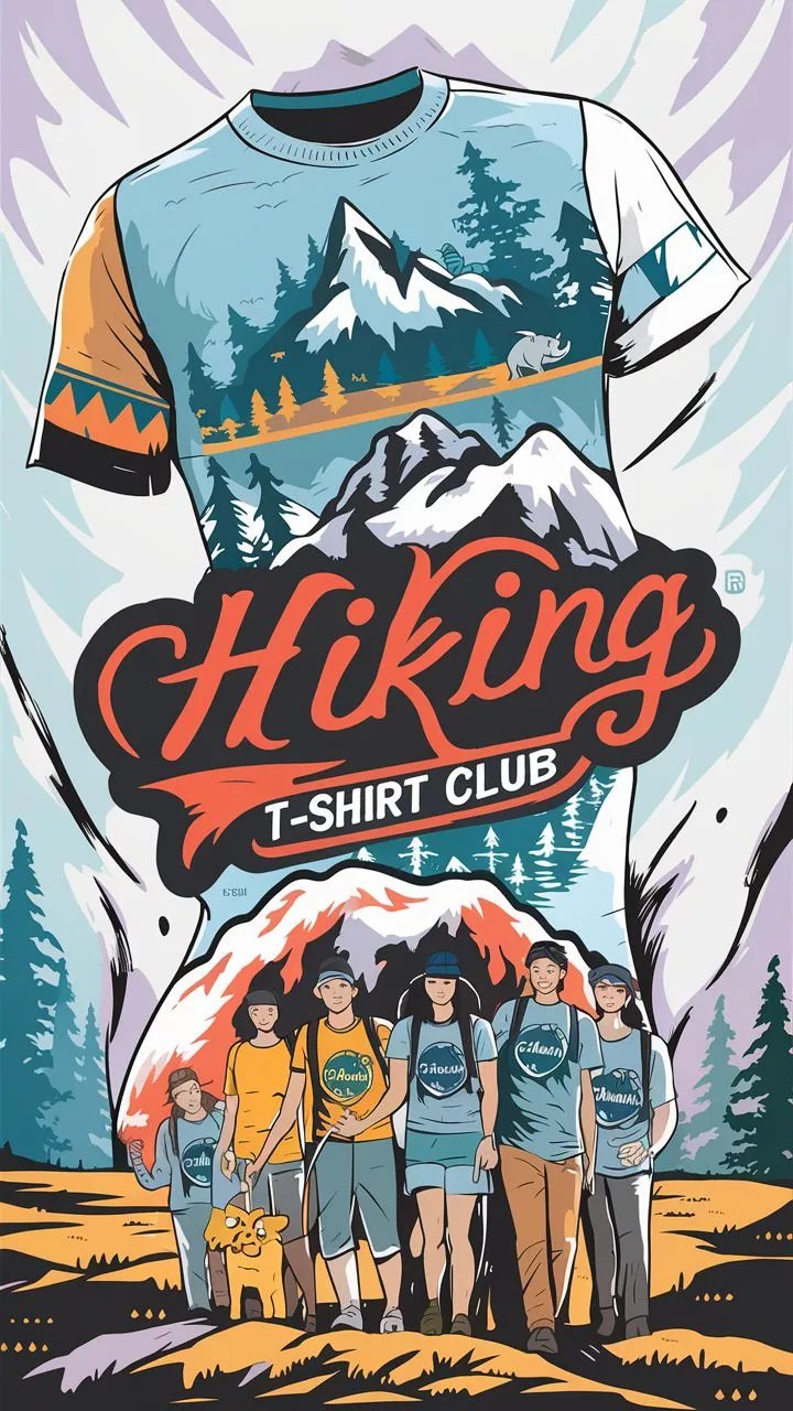 Hiking T-Shirt Club - Black