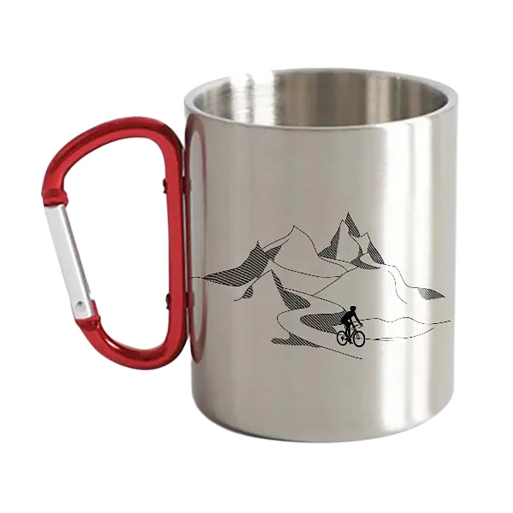 Mountain Cycling Stainless Steel Double Wall Carabiner Mug 12oz