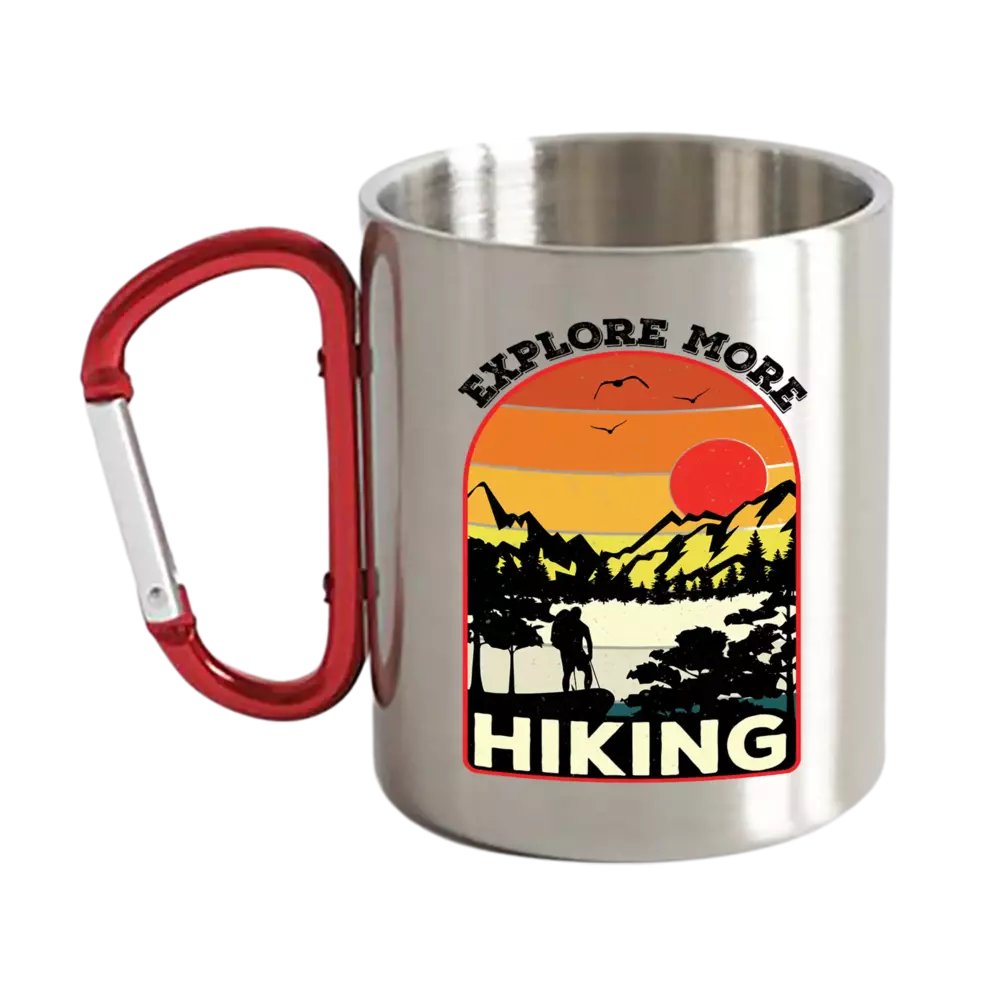 Explore More Hiking Carabiner Mug 12oz