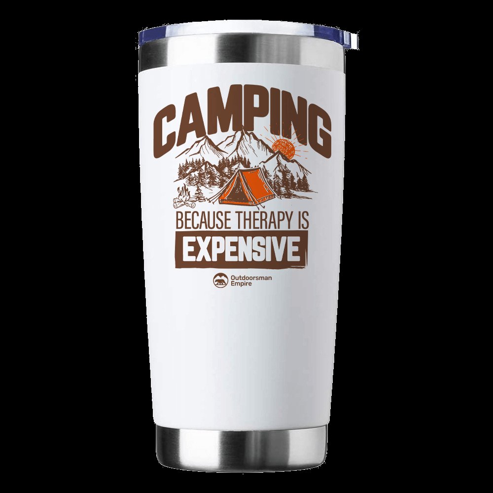 Camping No Expensive 20oz Tumbler White