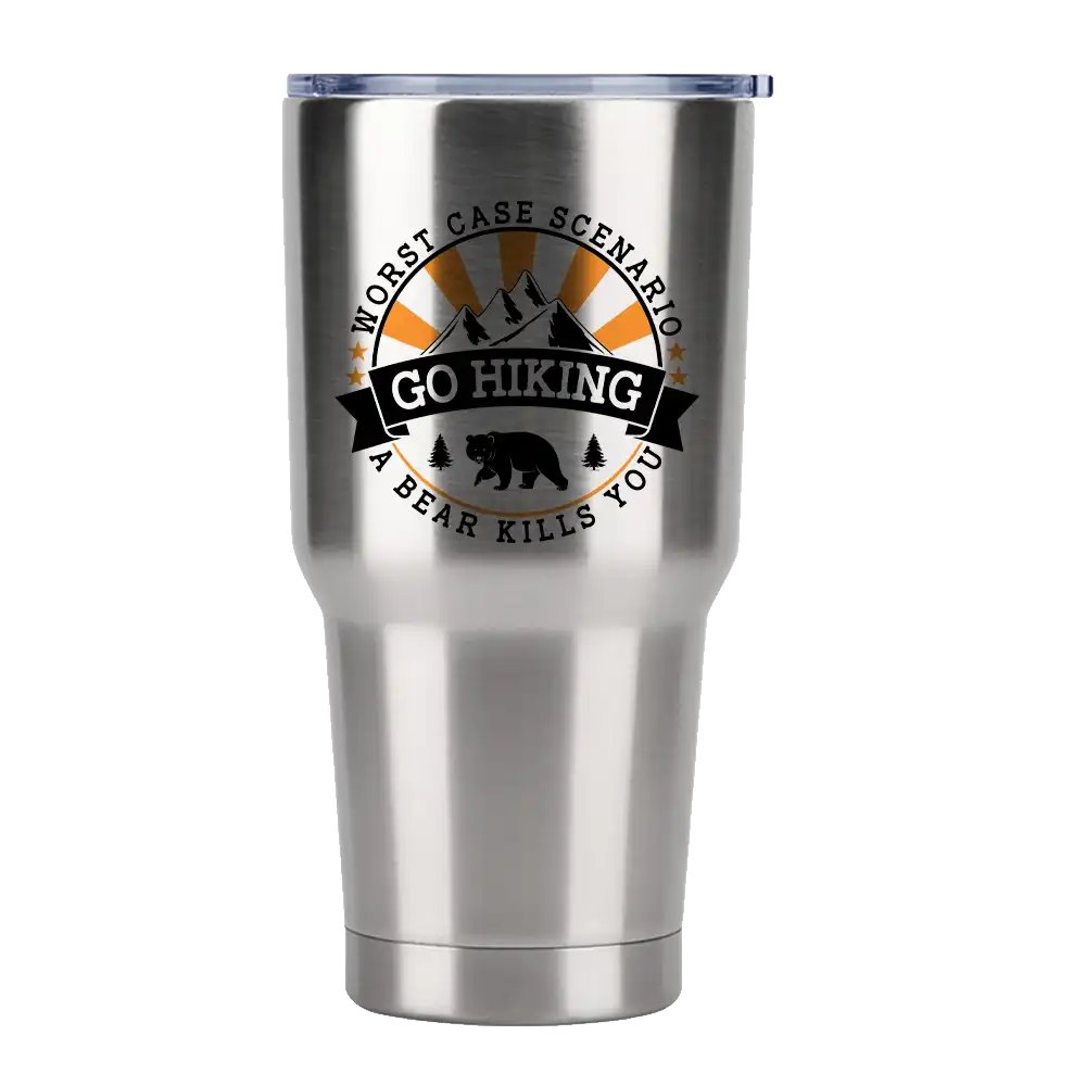 Hiking Worst Case Scenario 30oz Tumbler Silver