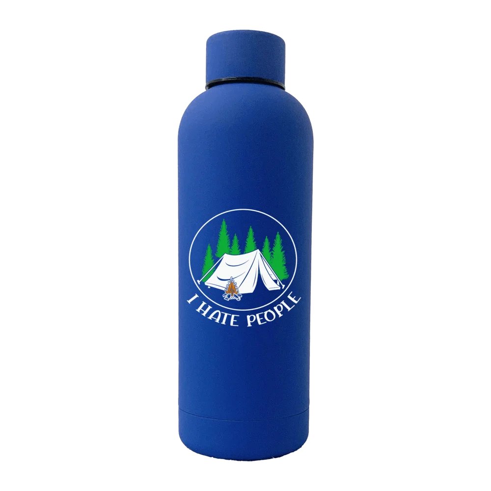 I Hate People 17oz Stainless Rubberized Water Bottle