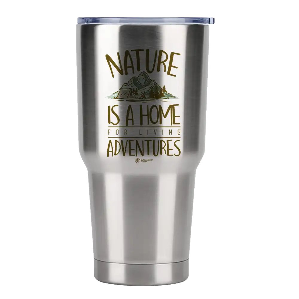 Nature Is A Home 30oz Insulated Vacuum Sealed Tumbler Silver