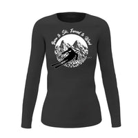 Thumbnail for Born To Ski Forced To Work Women Long Sleeve Shirt