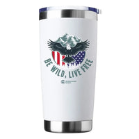 Thumbnail for Be Wild Be Free 20oz Insulated Vacuum Sealed Tumbler