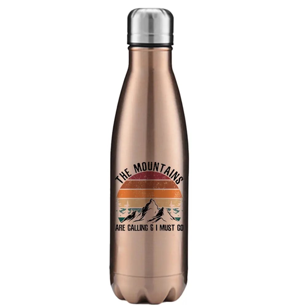 Hiking The Mountains Are Calling Stainless Steel Water Bottle