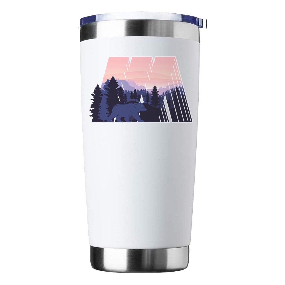 Geometric Camping 20oz Insulated Vacuum Sealed Tumbler