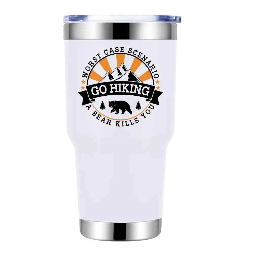 Hiking Worst Case Scenario 30oz Tumbler White