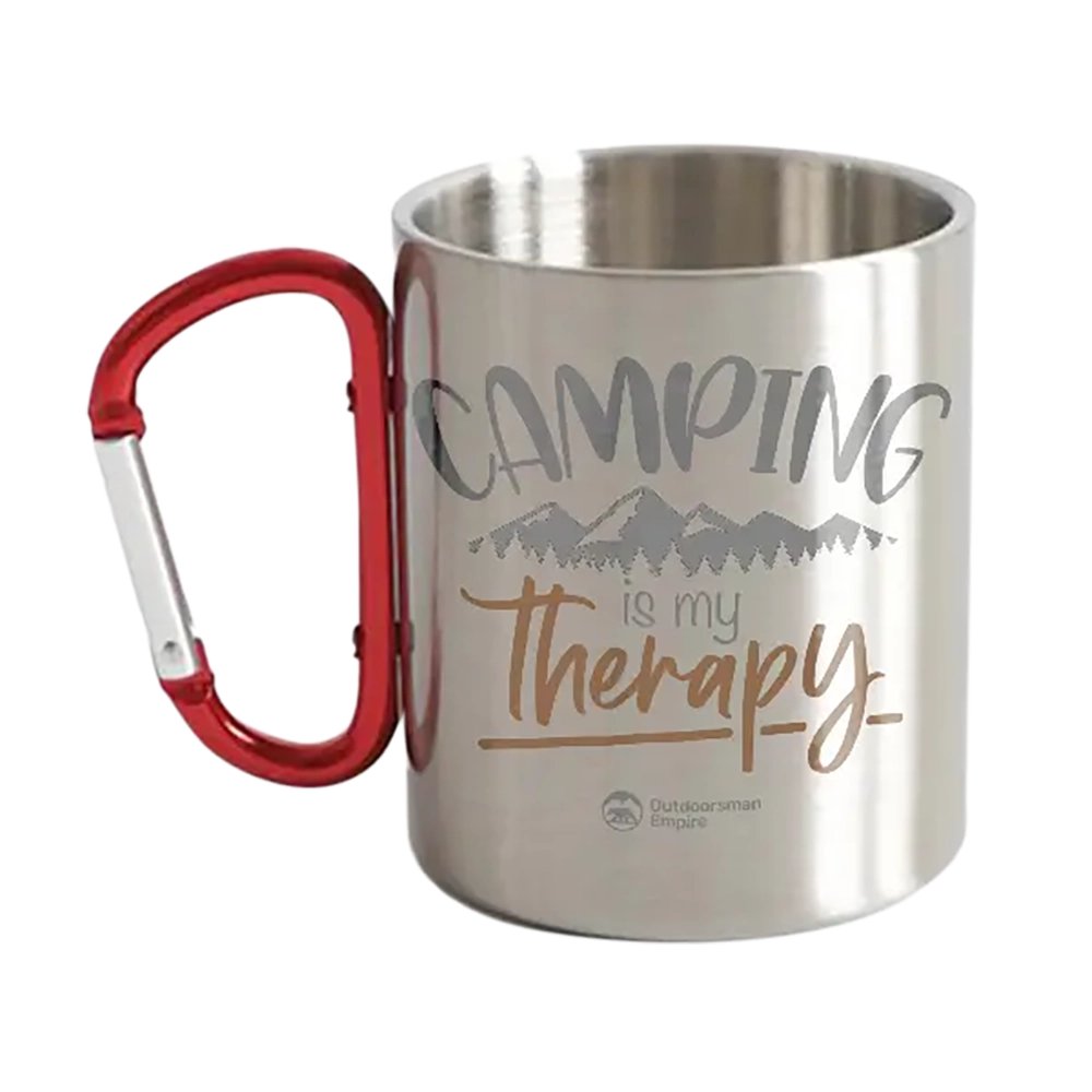 Camping Is My Therapy Carabiner Mug 12oz