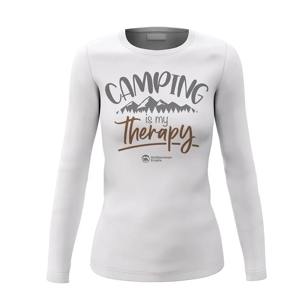 Camping Is My Therapy Women Long Sleeve Shirt