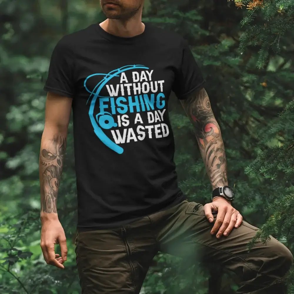 A Day Without Fishing Man T-Shirt - White