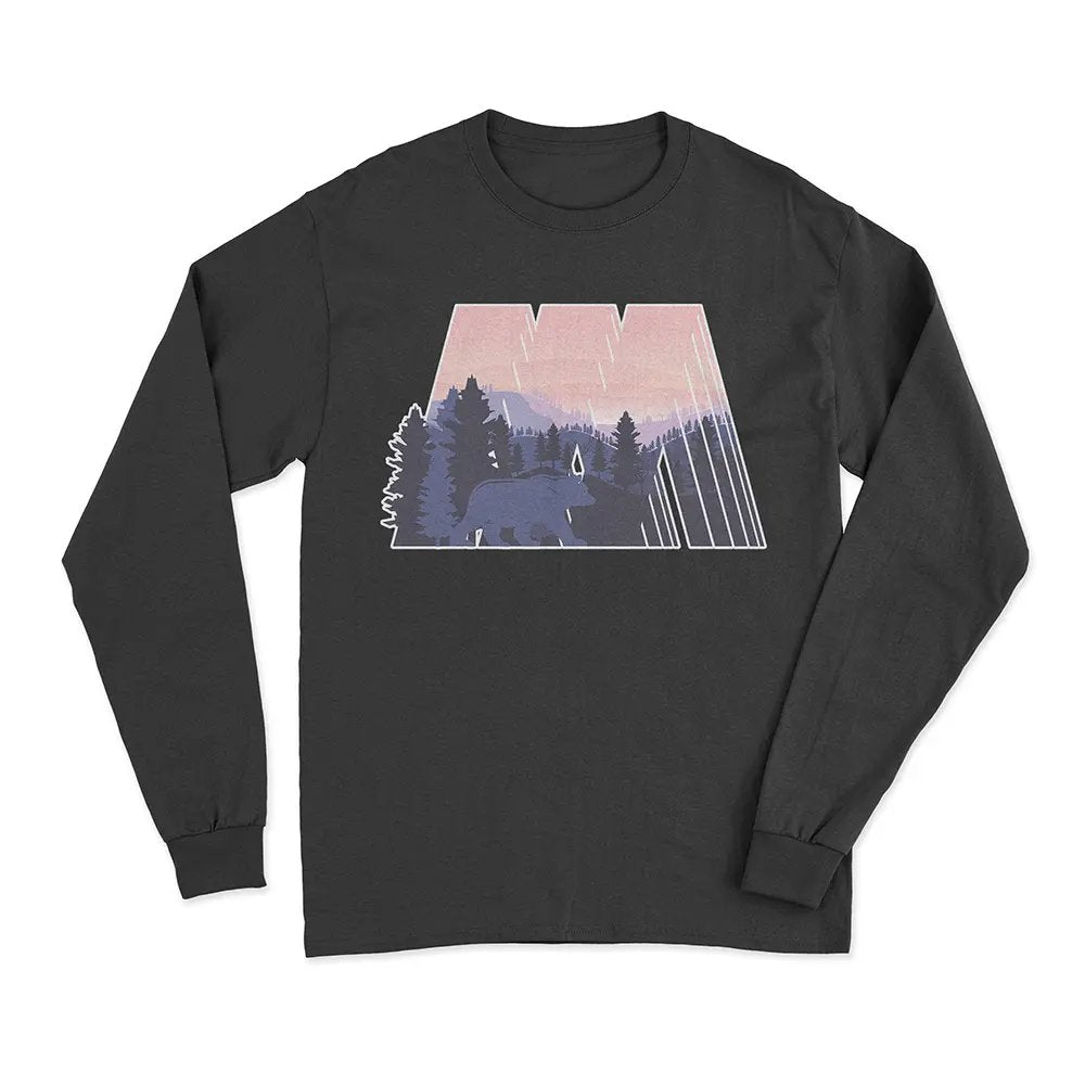 Geometric Camping Long Sleeve T-Shirt