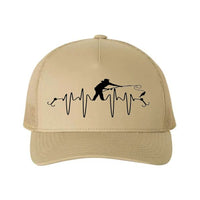 Thumbnail for Fishing Heart Beat Retro Embroidered Snapback Trucker Hat