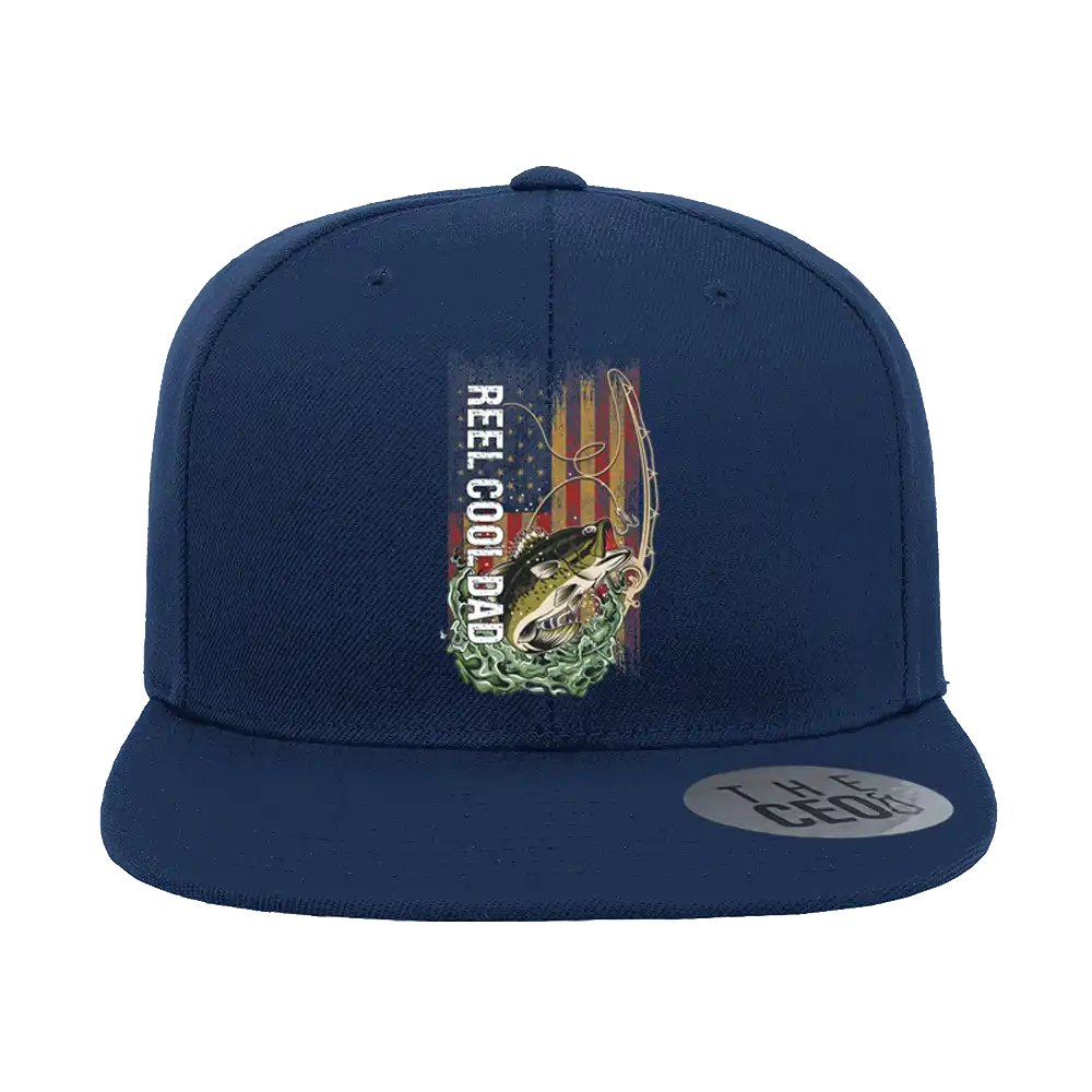 Reel Cool Dad Printed Flat Bill Cap