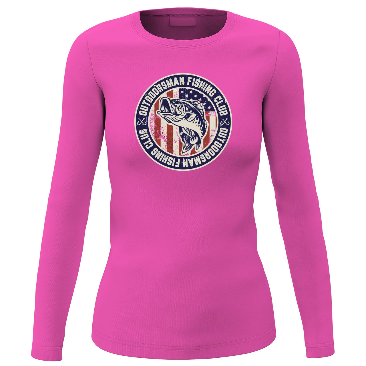 Outdoorsman Fishing Club Patriotic' Long Sleeve for Women