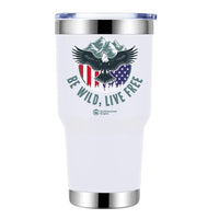 Thumbnail for Be Wild Be Free 30oz Tumbler White