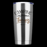 Thumbnail for Camping Is My Therapy 20oz Tumbler Silver