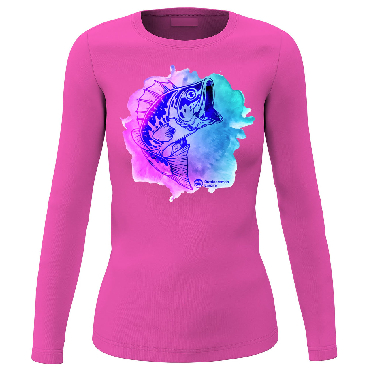 Watercolor Fishing' Long Sleeve for Women