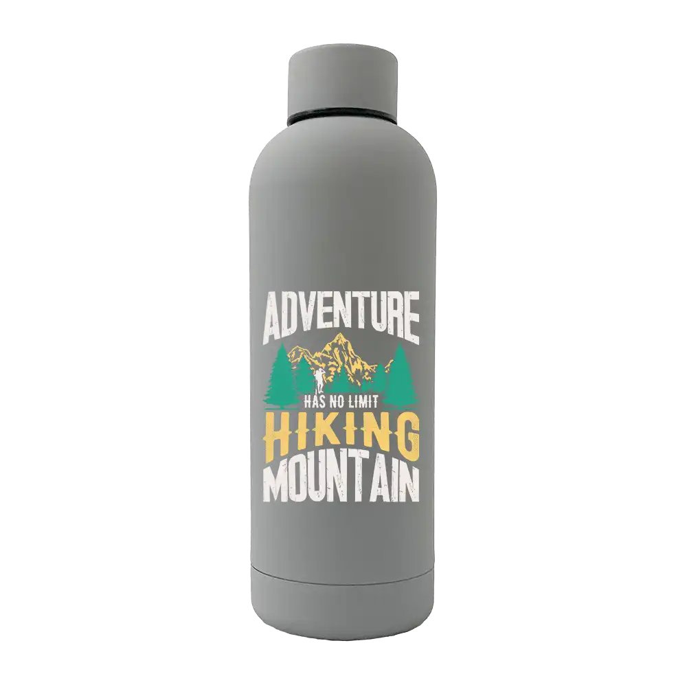 Adventure Has No Limit 17oz Stainless Rubberized Water Bottle